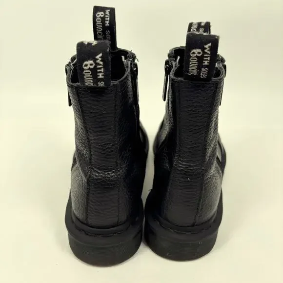 Dr. Martens 2976 Chelsea Boots Womens Size 8 Soft Black Pebbled Leather Side Zip - Picture 5 of 11